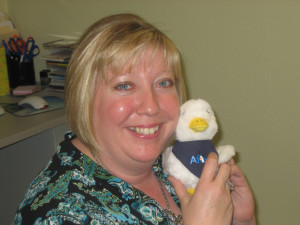 holding duck